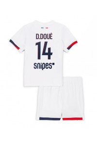 Fotbalové Dres Paris Saint-Germain Desire Doue #14 Dětské Venkovní Oblečení 2025-26 Krátký Rukáv (+ trenýrky)